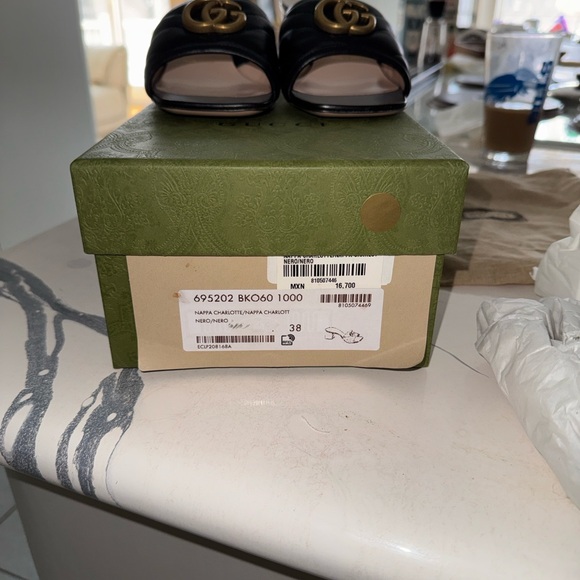 NEW GUCCI Nappa charlott sandal NERO - Picture 9 of 11